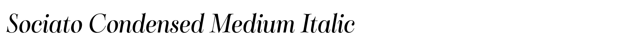 Sociato Condensed Medium Italic image